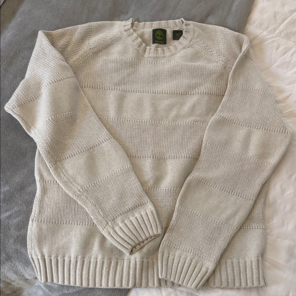 Timberland Men's Light Gray Crewneck Sweater